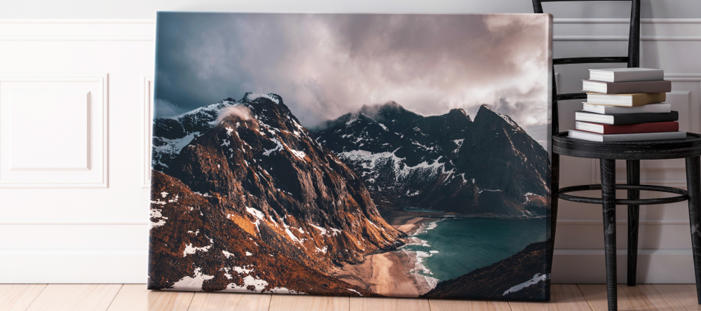 Should I Buy Canvas Prints from My-Picture.co.uk. Large size photo canvas print with mountains. 